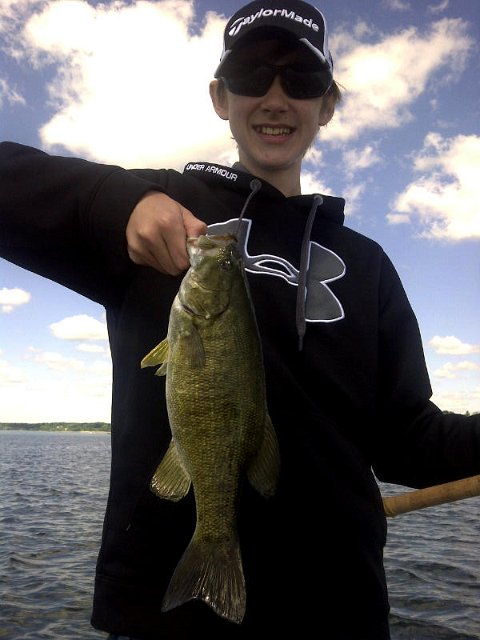 Opening Day Kale.jpg - Kale with a smallmouth bass from Opening Day on Erie